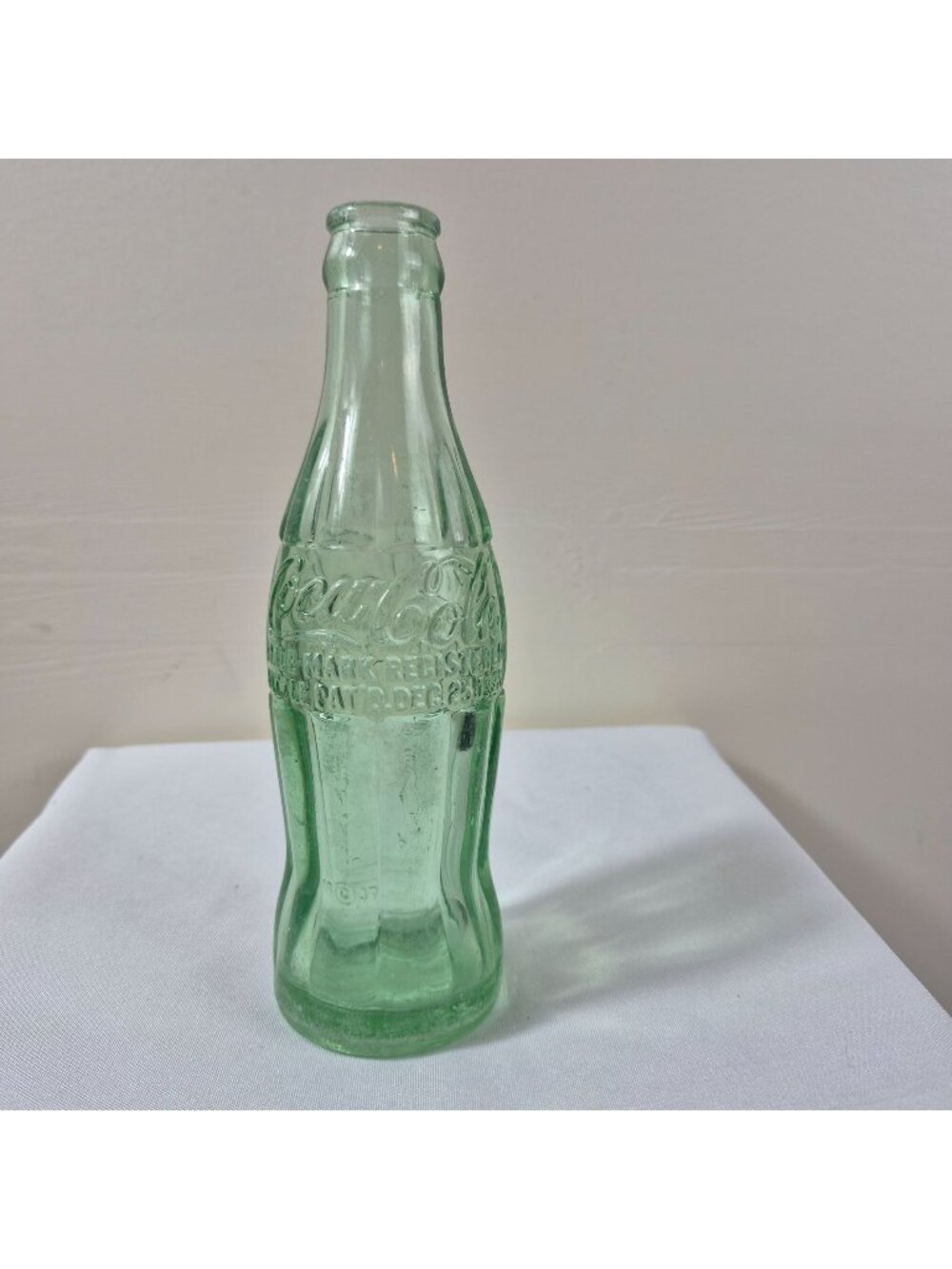 Vintage 1937 Coca-Cola Green Glass Bottle Savannah GA Embossed Script Logo